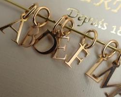 Cutted gold letters Fournier