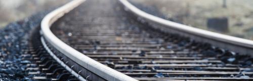 Closeup of railtrack