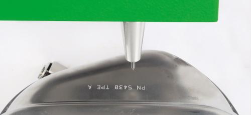 Dot peen marking for identification on production line