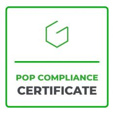 POP compliance certificate logo