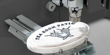 Personalized engraving for small signage