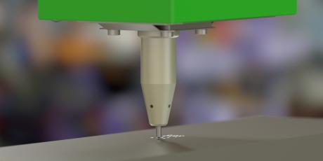 3D stylus follows the relief of the part to be marked
