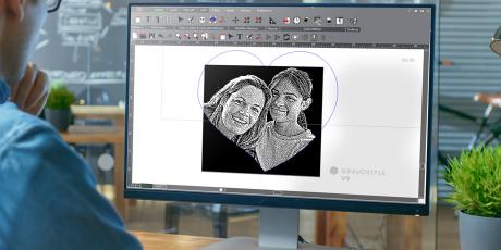 Photo engraving setting with Gravostyle